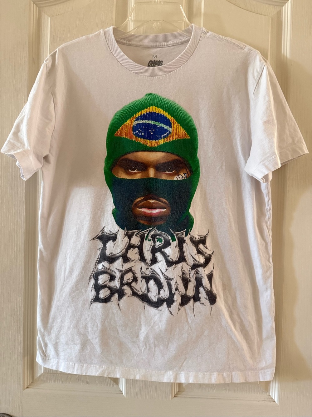Graphic Short-Sleeve Tee - White with Green Accent